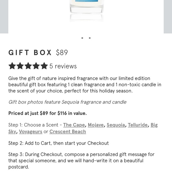 2pc Abbott NYC The Cape Mint Ginger Moss parfum & candle set perfume set - Picture 2 of 3